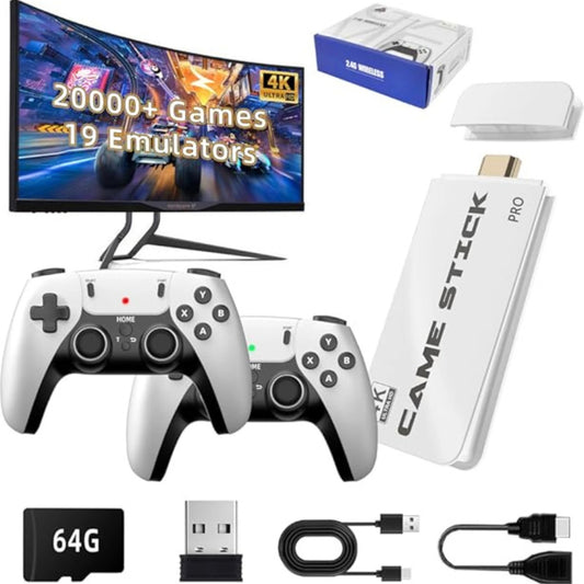 M15 Game Box 2.4Ghz Retro Game Stick, 4K HDMI Output & Wireless Controller