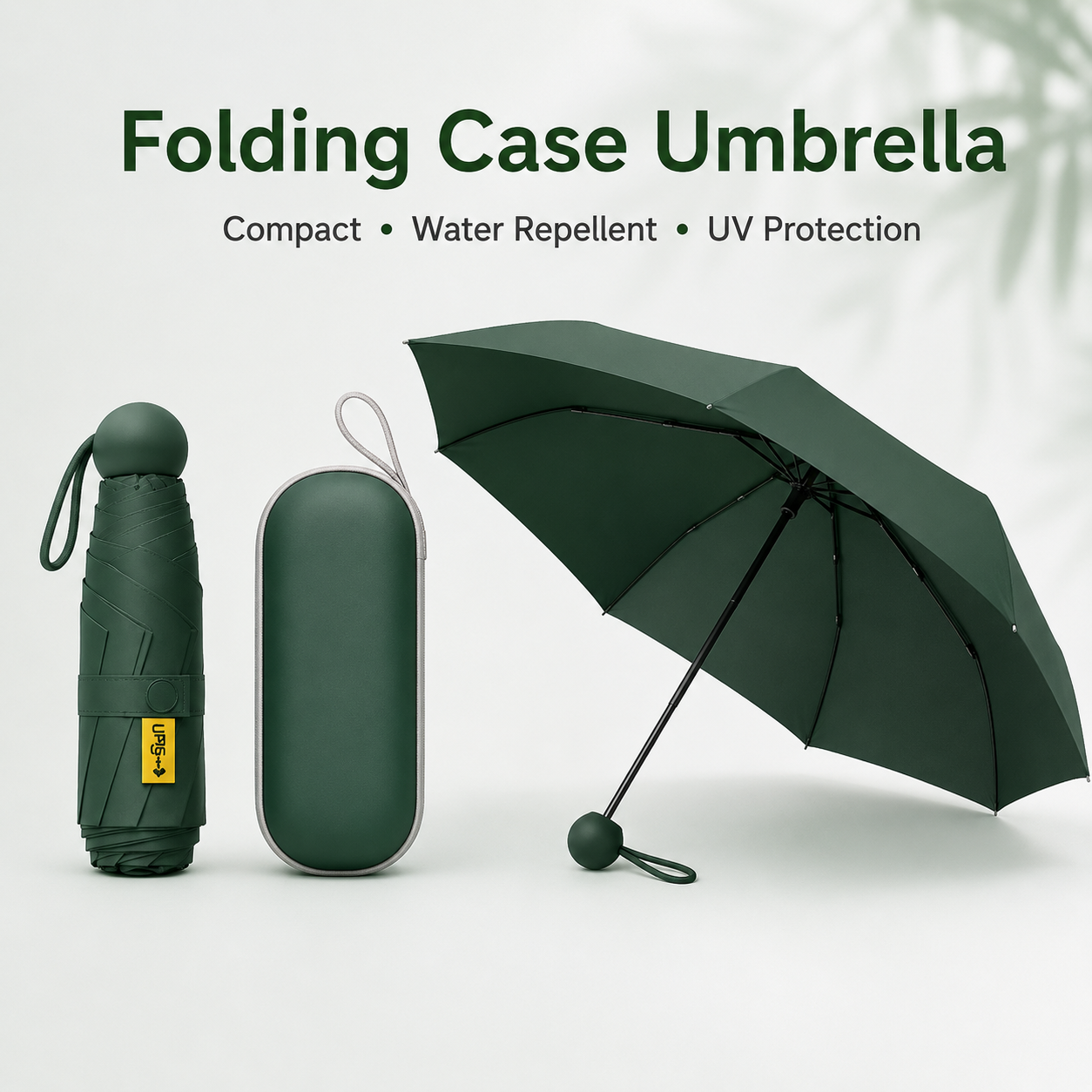 Mini Folding Umbrella with Protective Case