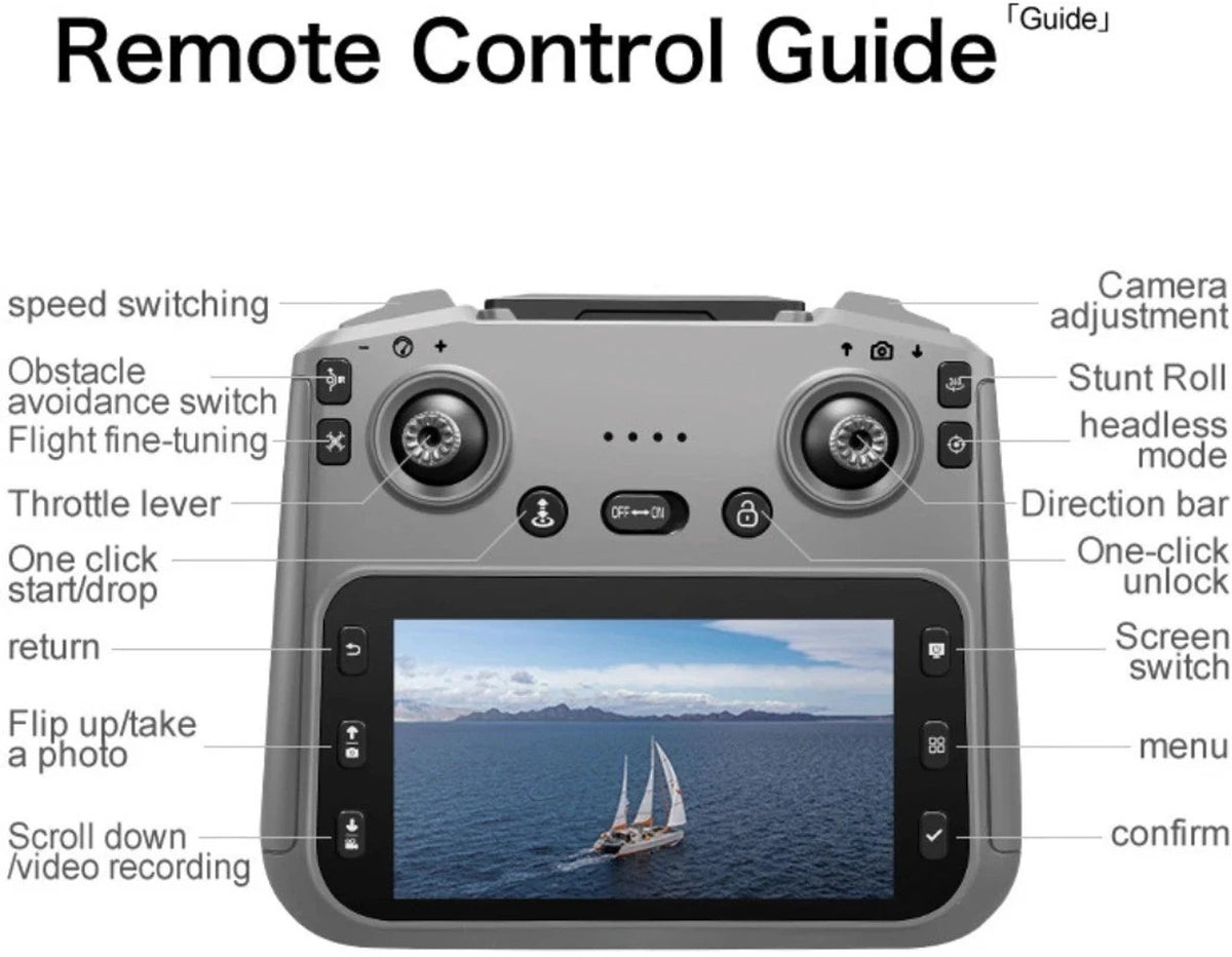 GT50 Pro Foldable Drone with Display Controller