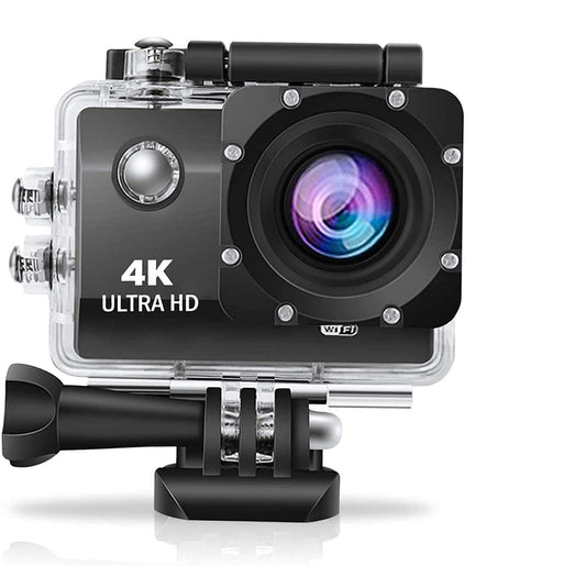 4K Ultra HD WiFi Action Camera – Waterproof Sports Camera with Wide-Angle Lens