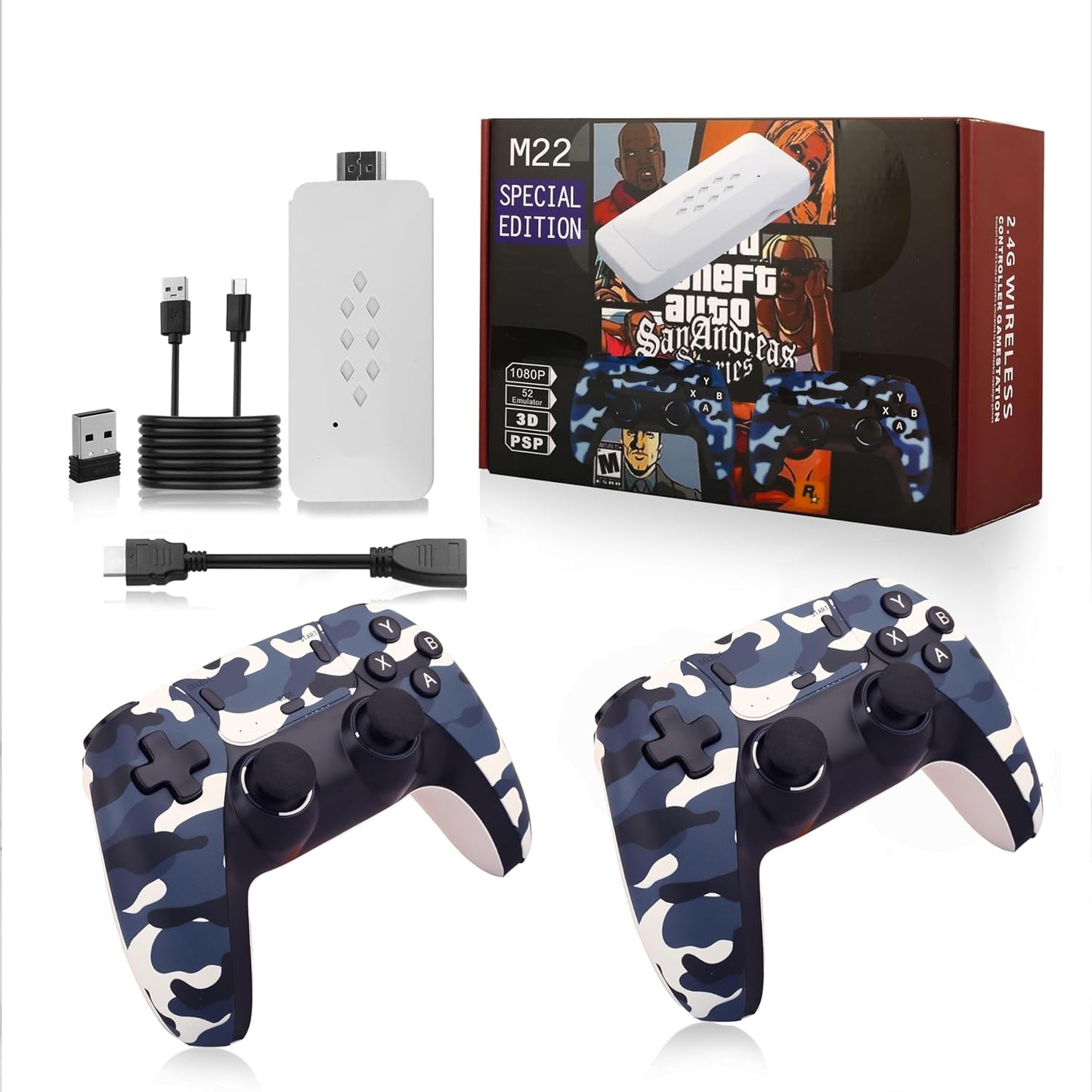 M22 Special Edition Retro Gaming Console - Wireless Controller Gamepad 30,000+ Games