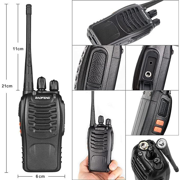 Walkie Talkies BF-888S Rechargeable Two-Way Radios – (Pair of 2 Pcs)
