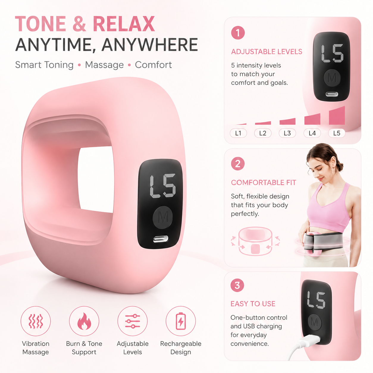Rechargeable Waist & Body Massager