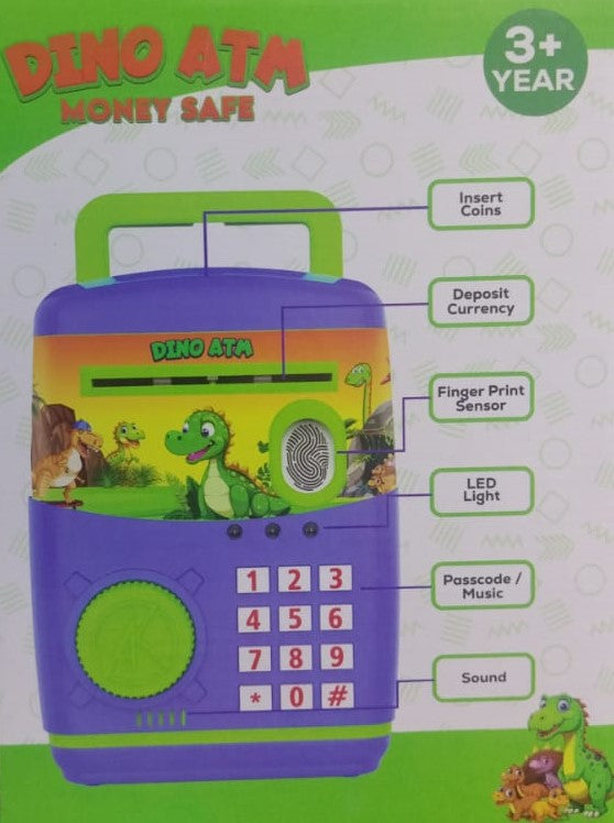 Safe ATM Machine, Finger Print Smart Sensor ATM Savings Money Bank with Electronic Lock