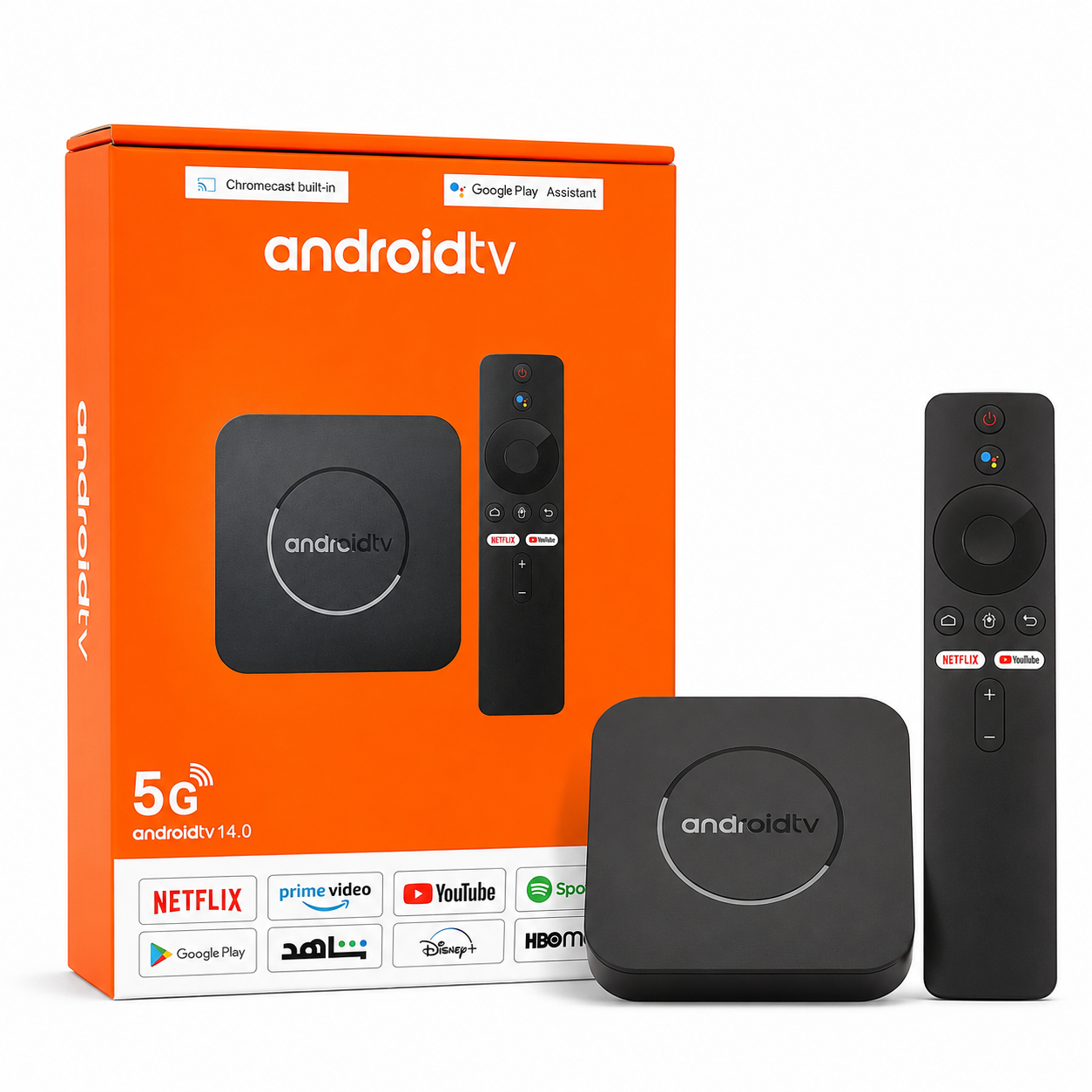 5G 4K Android TV Box with Voice Remote