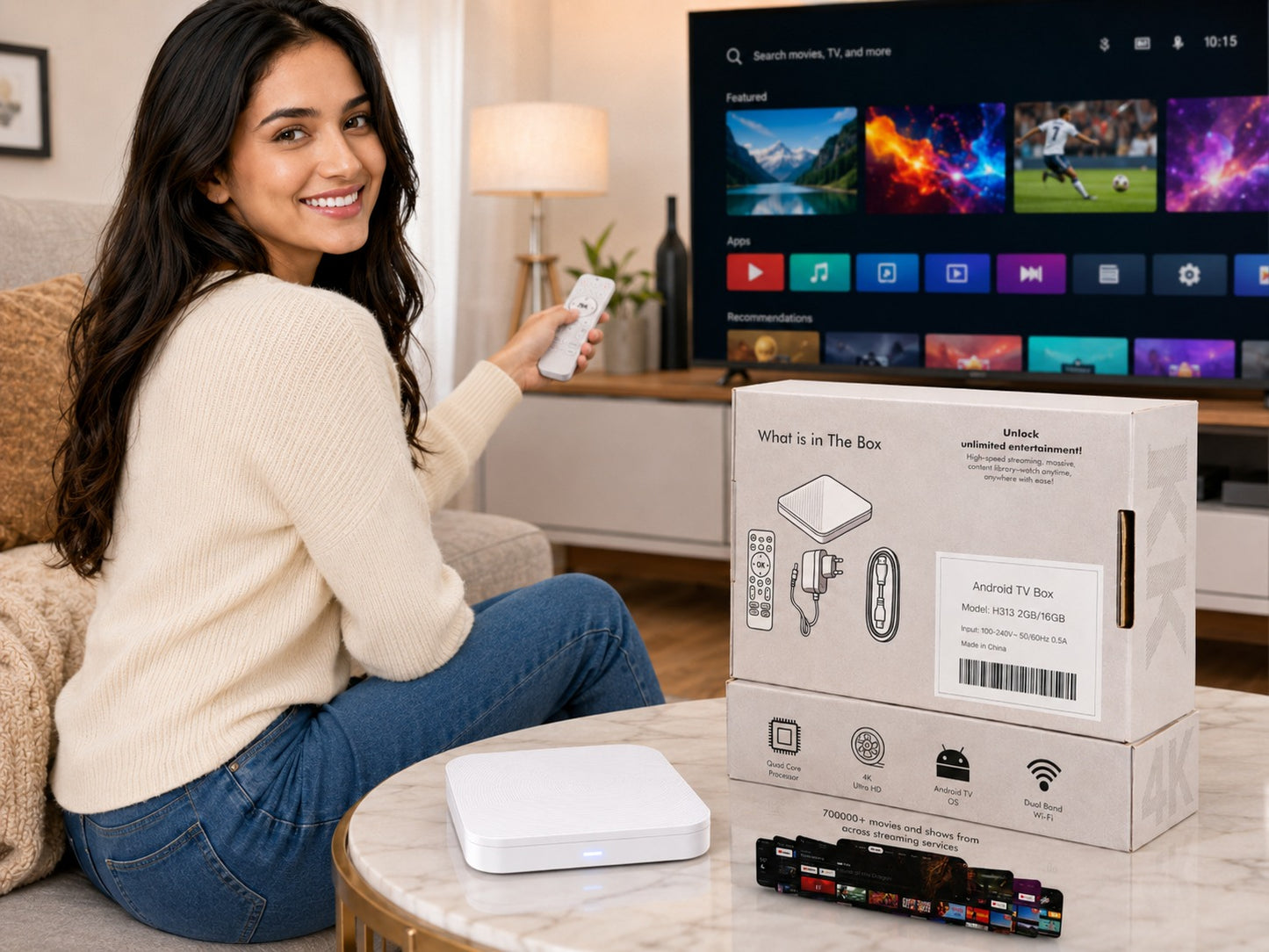 Smart Android Tv Box With Remote Control