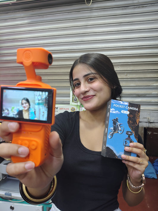 4K Ultra HD Pocket Vlogging Camera with 180° Rotating Lens & 1.97 IPS Display
