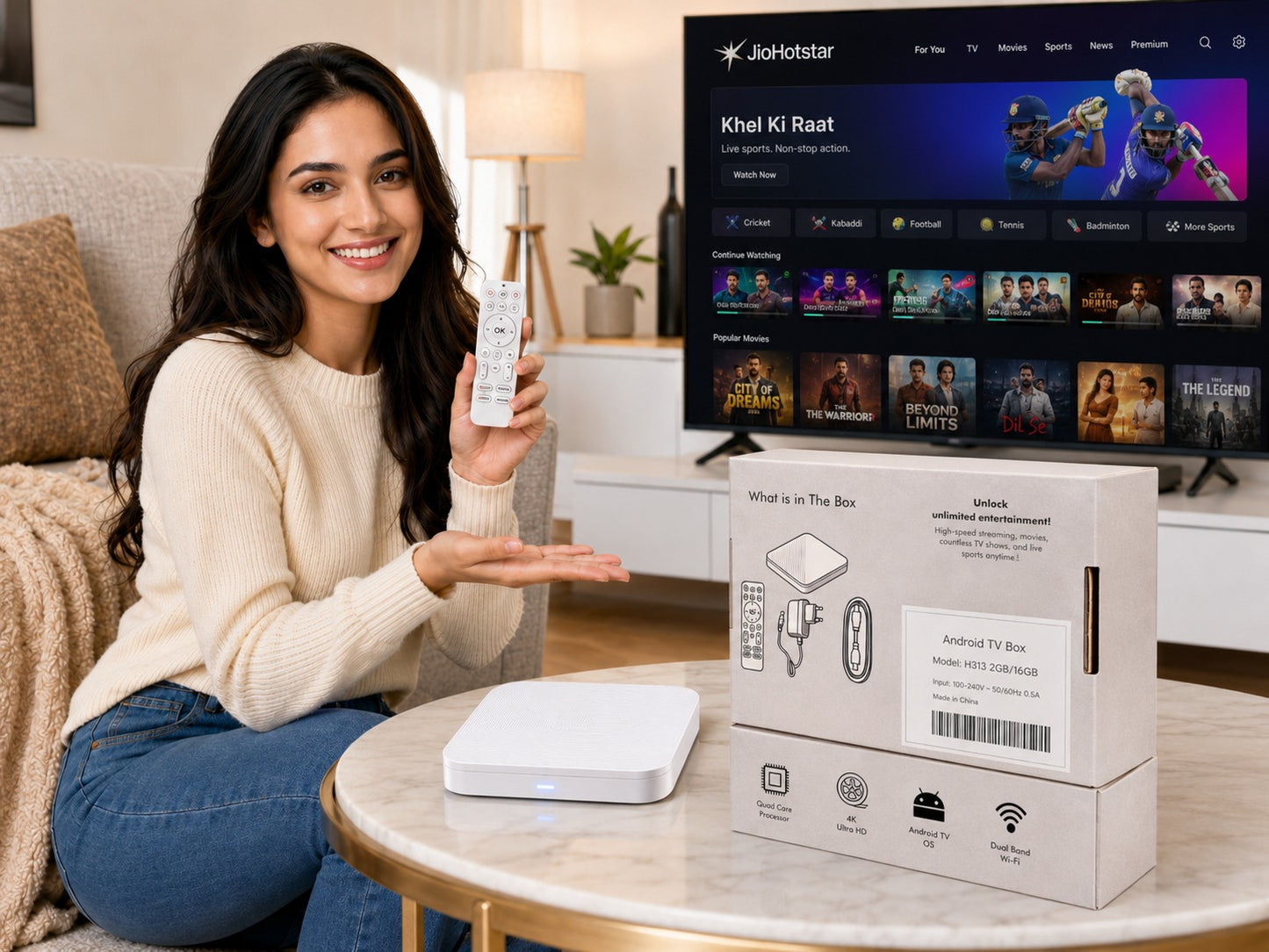 Smart Android Tv Box With Remote Control