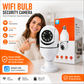 3MP WiFi Bulb Security Camera with Two-Way Audio