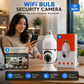 3MP WiFi Bulb Security Camera with Two-Way Audio