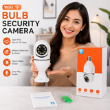 3MP WiFi Bulb Security Camera with Two-Way Audio