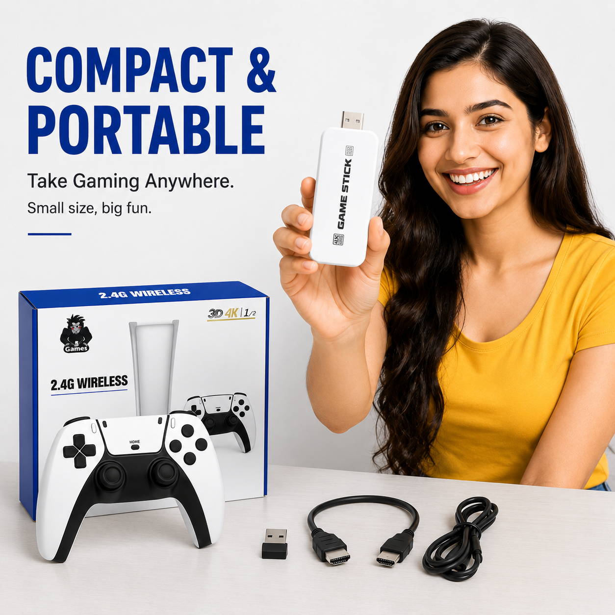 M15 Game Box Wireless Game Stick with Dual Controllers