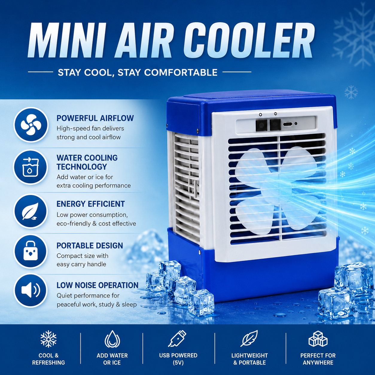 Portable USB Mini Air Cooler