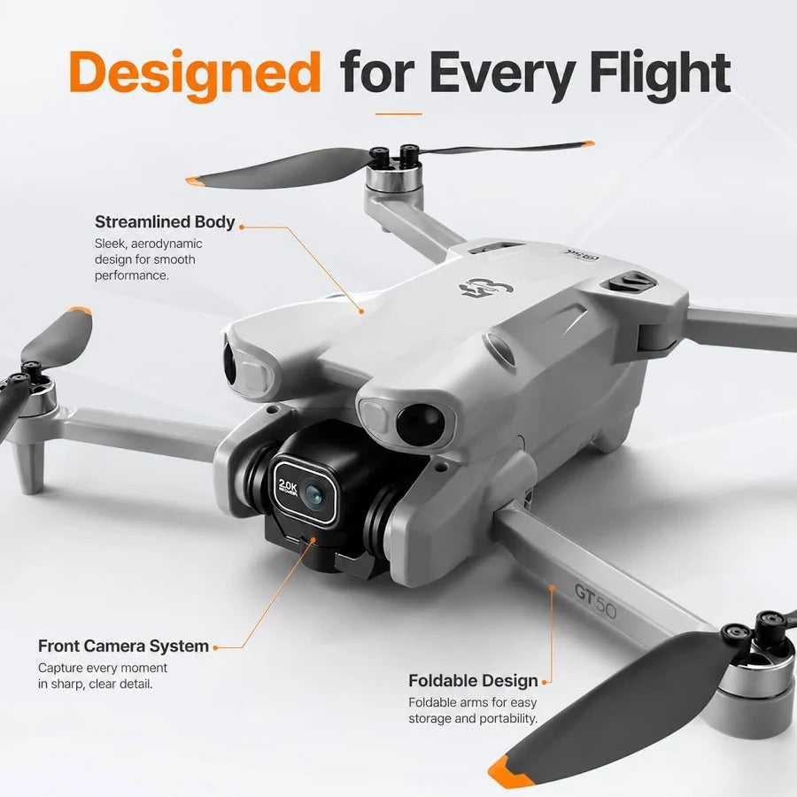 GT50 Pro Foldable Drone with Display Controller