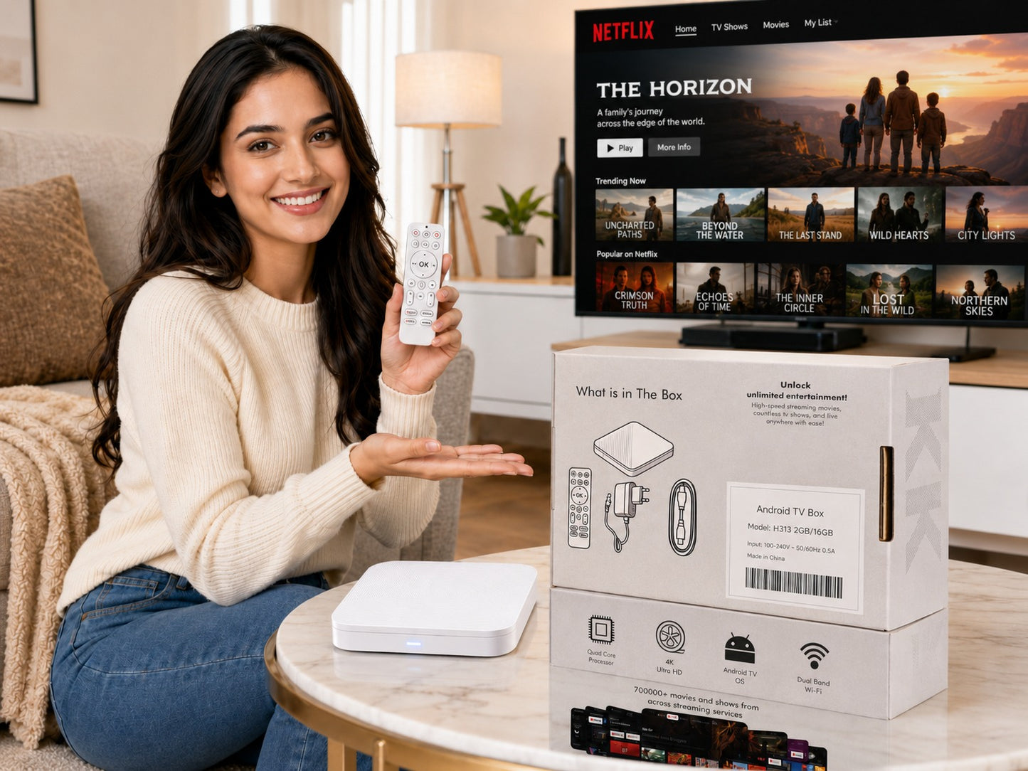 Smart Android Tv Box With Remote Control