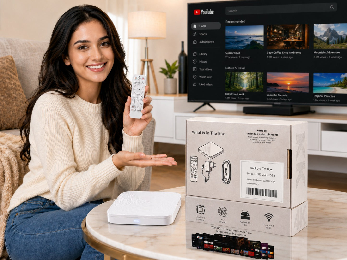 Smart Android Tv Box With Remote Control
