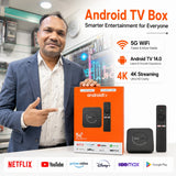 5G 4K Android TV Box with Voice Remote