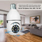 3MP WiFi Bulb Security Camera with Two-Way Audio